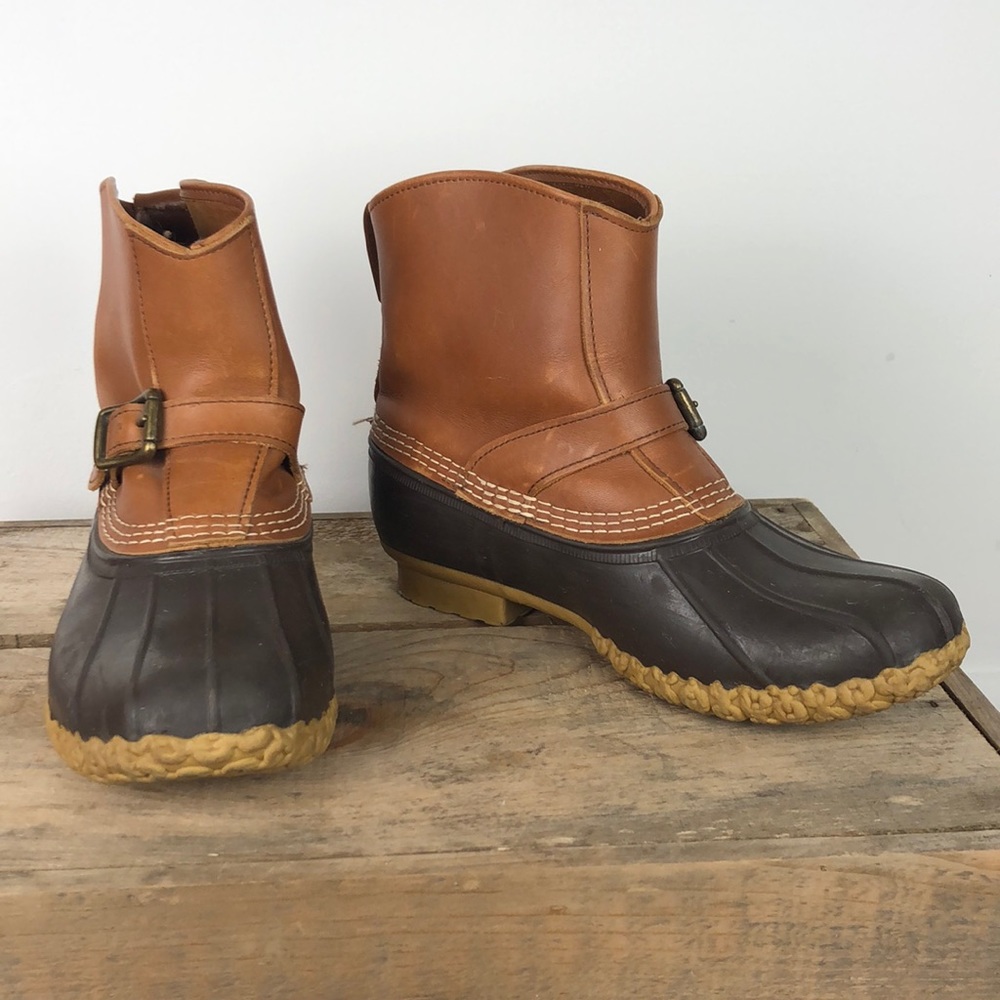 LLBEAN laceless slip on original duck boot sz 10